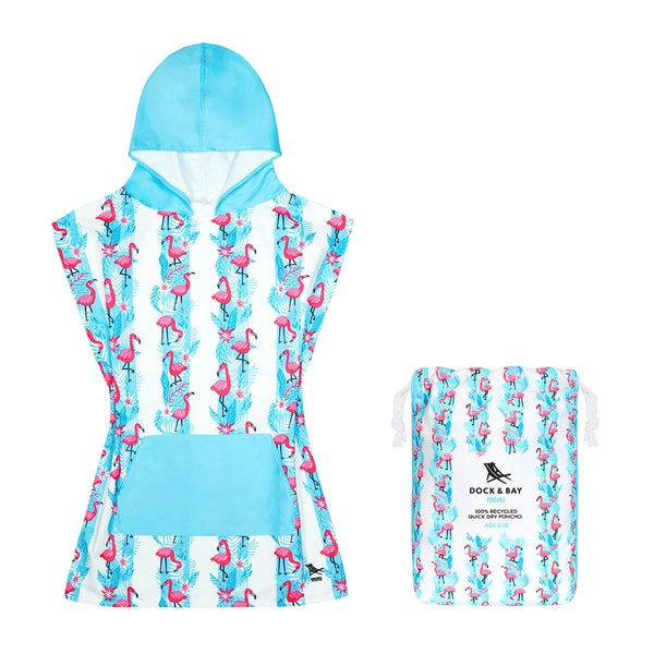 Dock and Bay Flamingo Kids Poncho