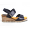Thumbnail: Navy Evita Le Sansa Wedge Sandal. Maurice of Balmain