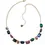 Thumbnail: Academy Rainbow Gem Necklace, stainless steel, gold, multicolour