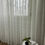 Thumbnail: Sheers Curtains Linen  -white striped Brown (1 Panel )