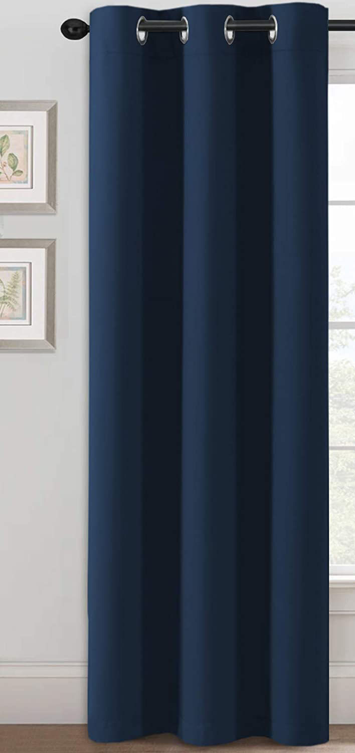 Thumbnail: Blackout Room Darkening Curtains BL-Navy Blue