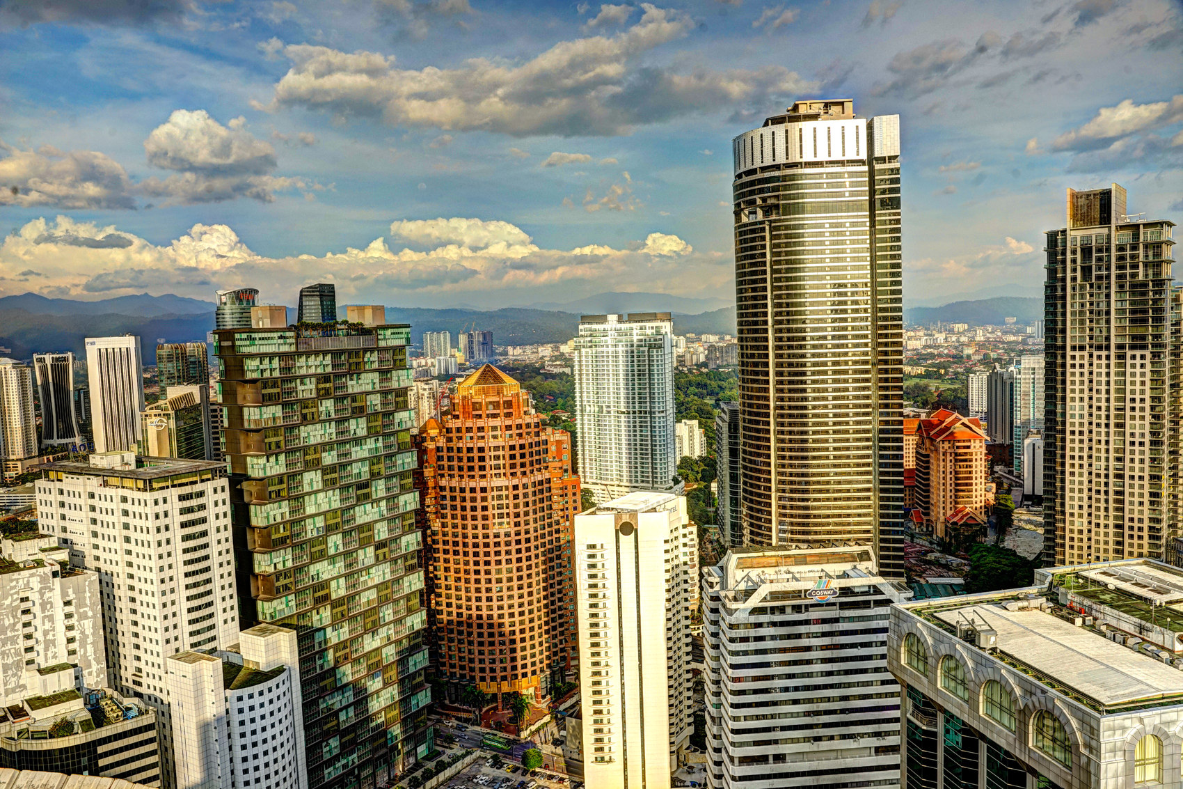 Kuala Lumpur from the Helipad bar.