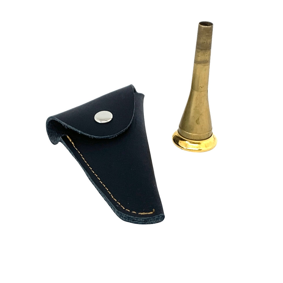 Thumbnail: Leather Pouch Case for Natural Horn Mouthpiece