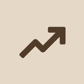 Upward trending arrow icon