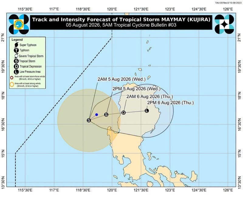 PAGASA: Maymay intensifies into tropical storm