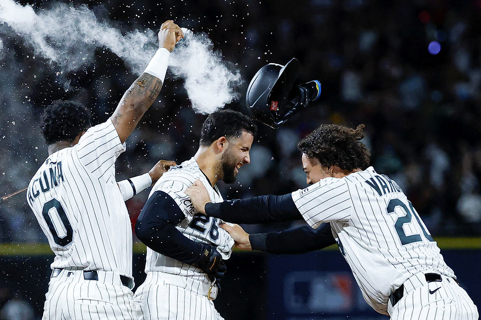 White Sox's Edgar Quero celebrates walk-off win over Yankees
