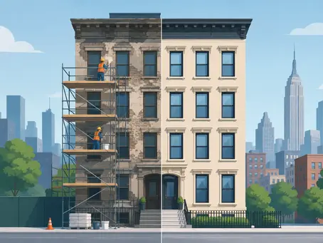 A Facade Restoration Example for New York Buildings