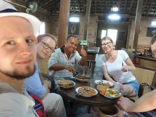 At the Prambanan Temples and Near the Active Merapi Volcano