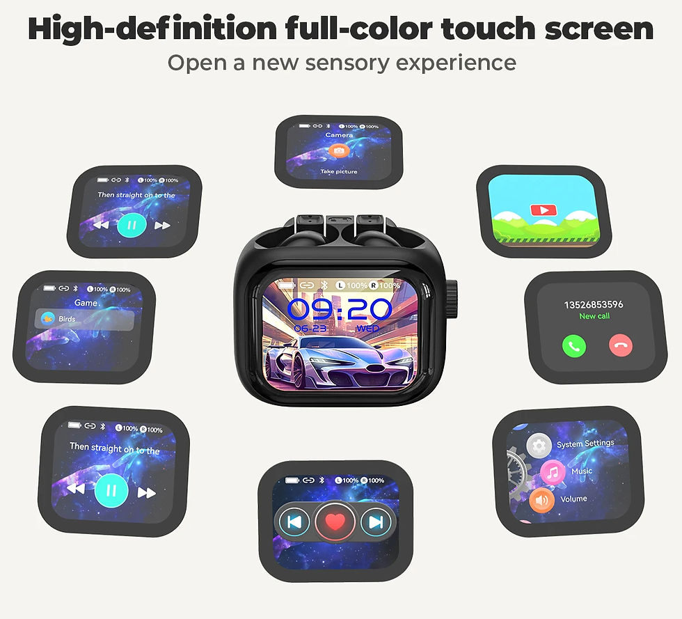 Smart translation earbuds with LED indicators and ergonomic fit