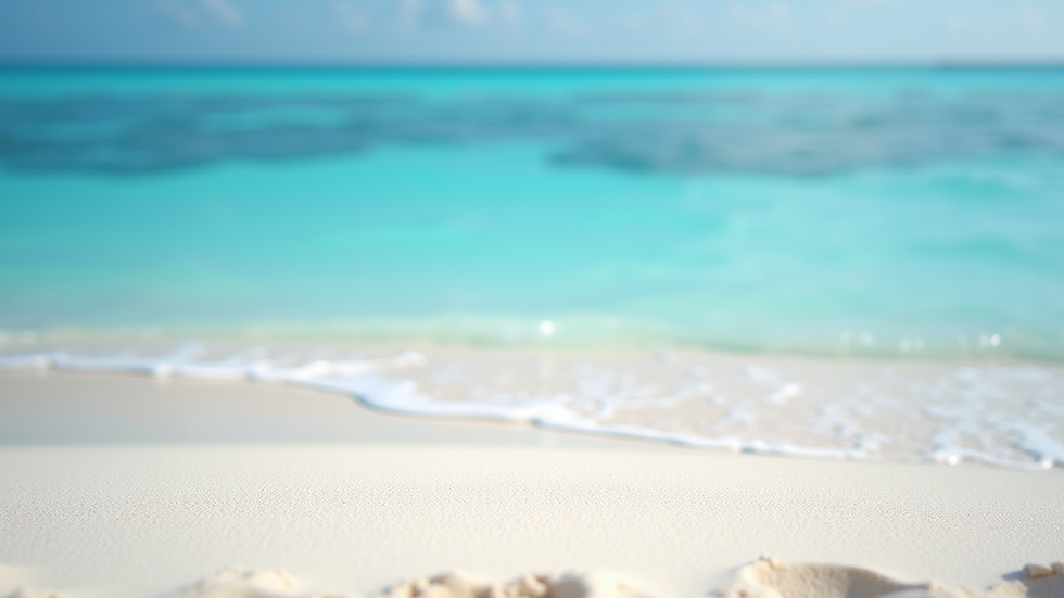 Wide angle view of a pristine beach in Fiji
