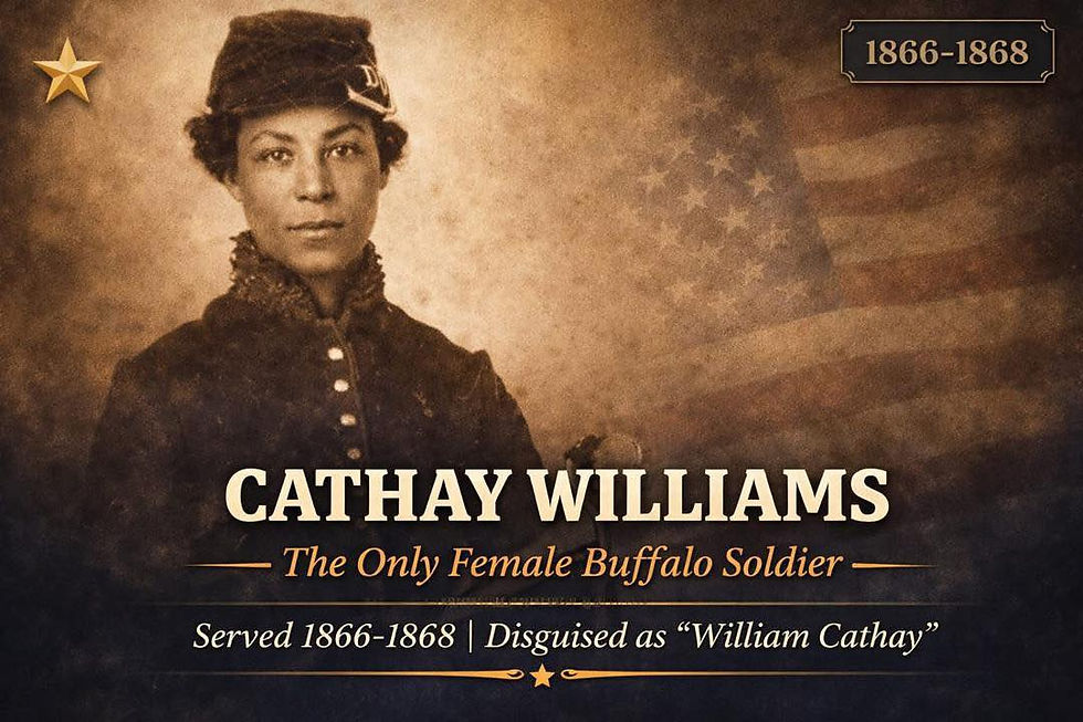 Cathay Williams, the only documented Black woman Buffalo Soldier, who served in the U.S. Army during the Indian Wars