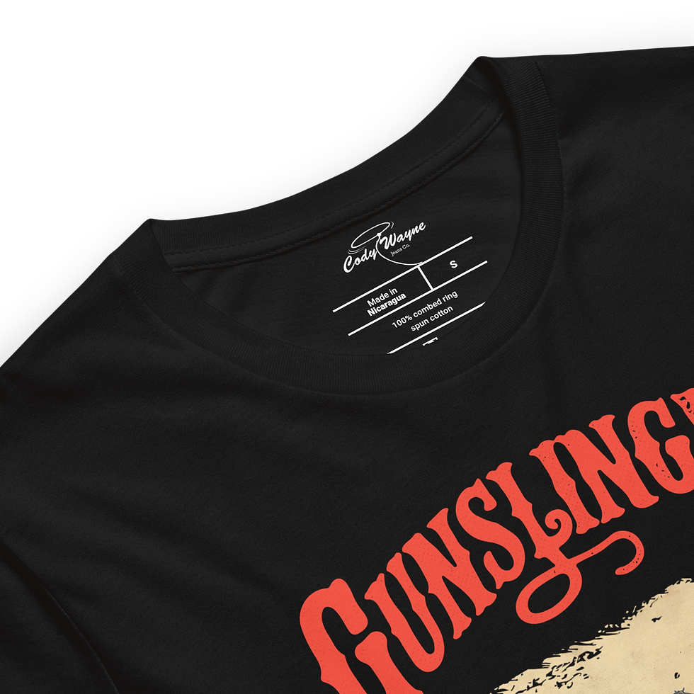 Thumbnail: Lady Gunslinger SS Tee — Black Cowgirl Western Graphic Tee