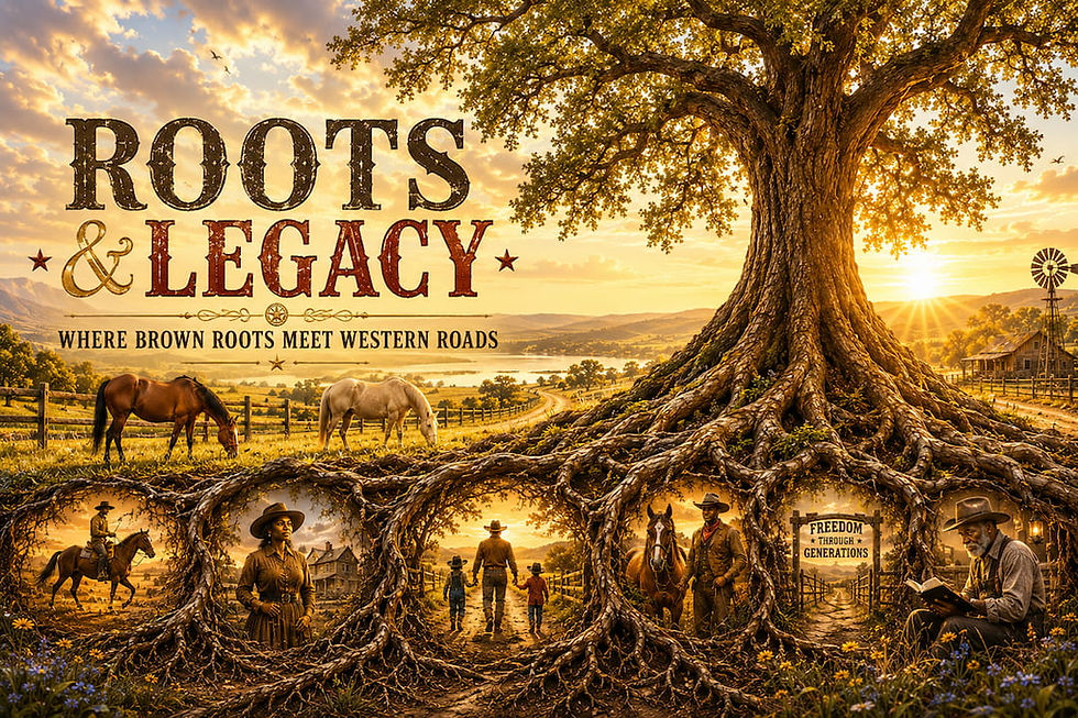 Roots & Legacy collection banner — Cody Wayne Jeans tribute to famous African American cowboys and frontier heritage
