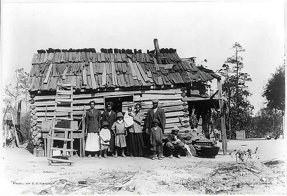 Reconstruction-era Black Southern family on their own farmland, late 1800s