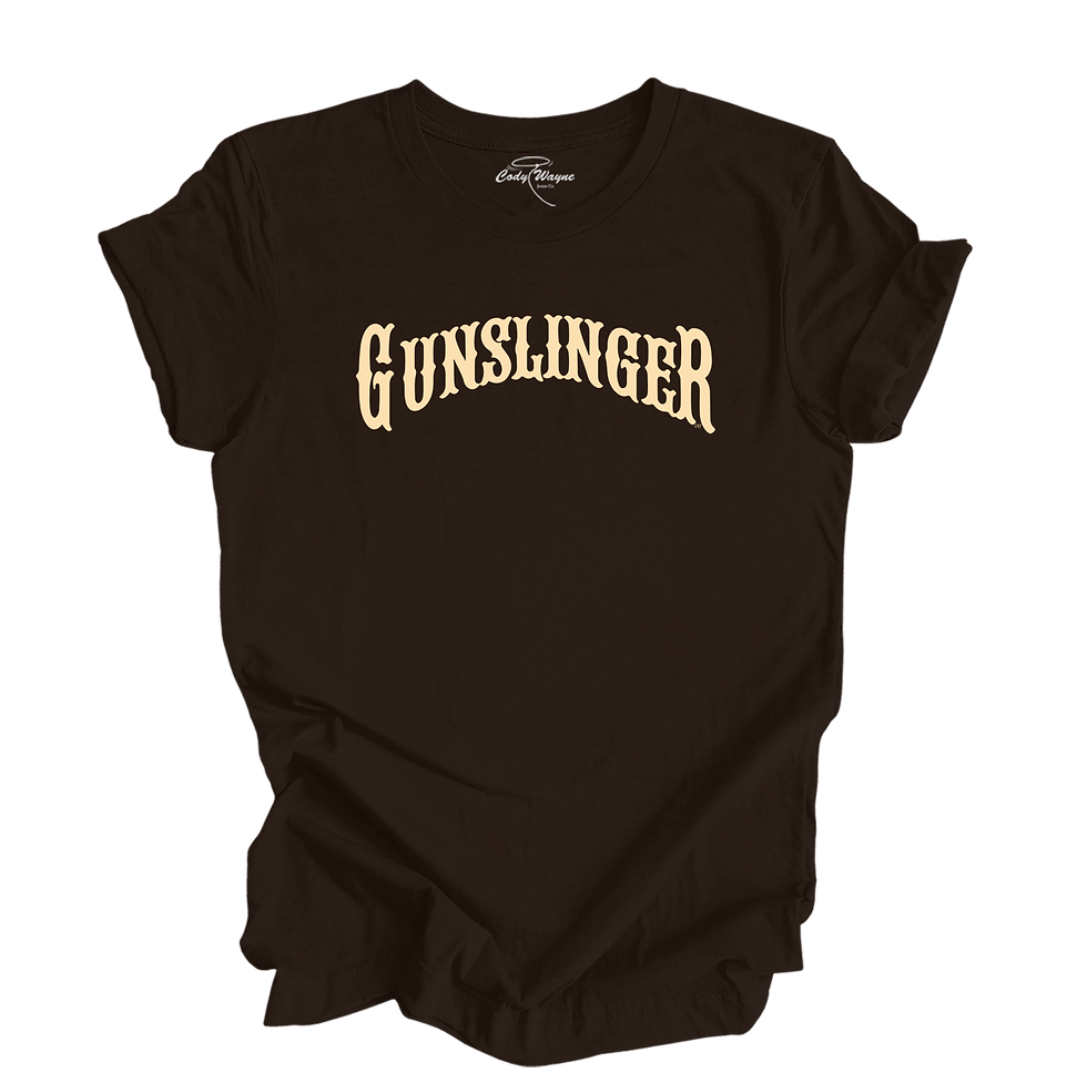 Thumbnail: Gunslinger NN Western Graphic Tee flat lay showing full front graphic design and colorway
