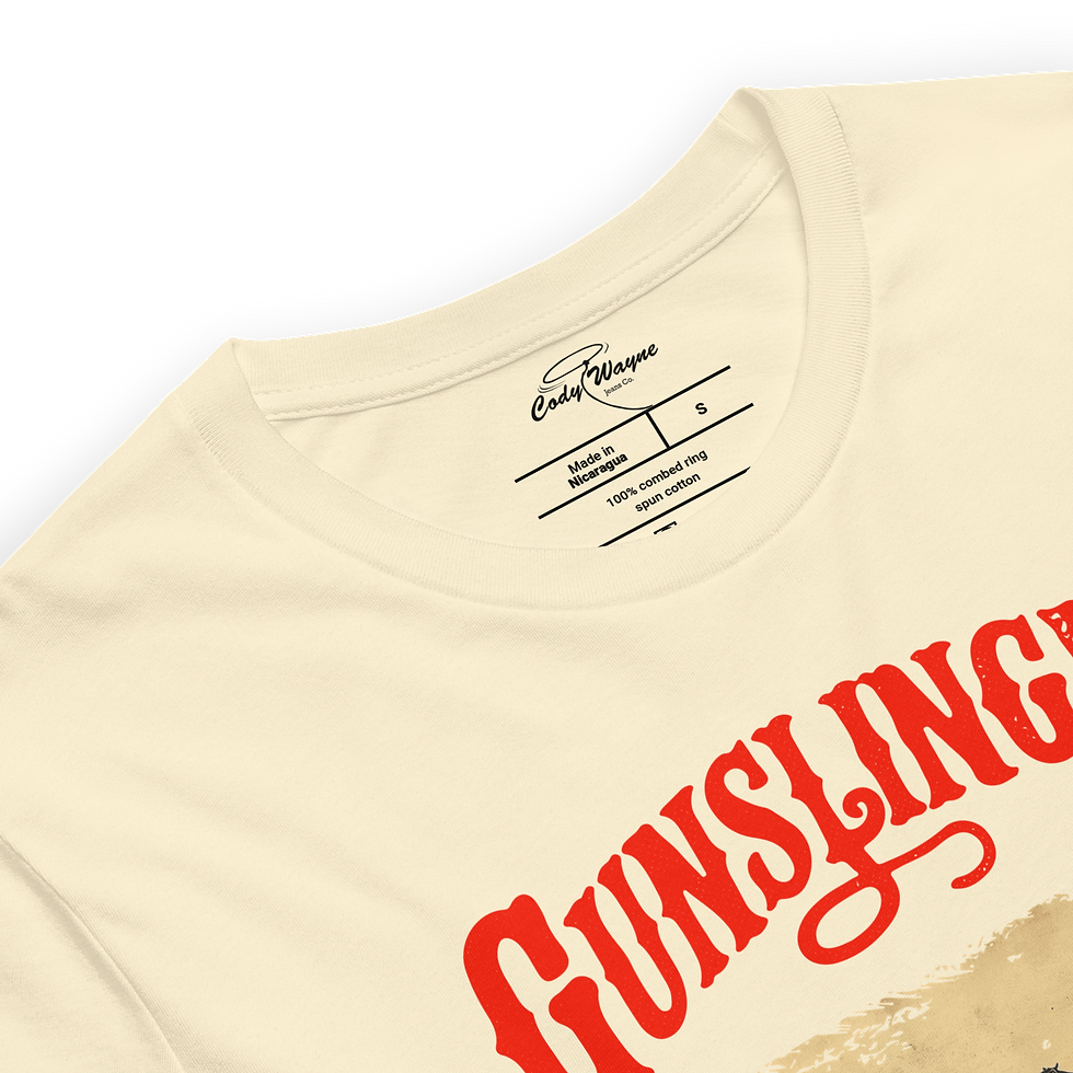 Thumbnail: Lady Gunslinger SS Tee — Black Cowgirl Western Graphic Tee