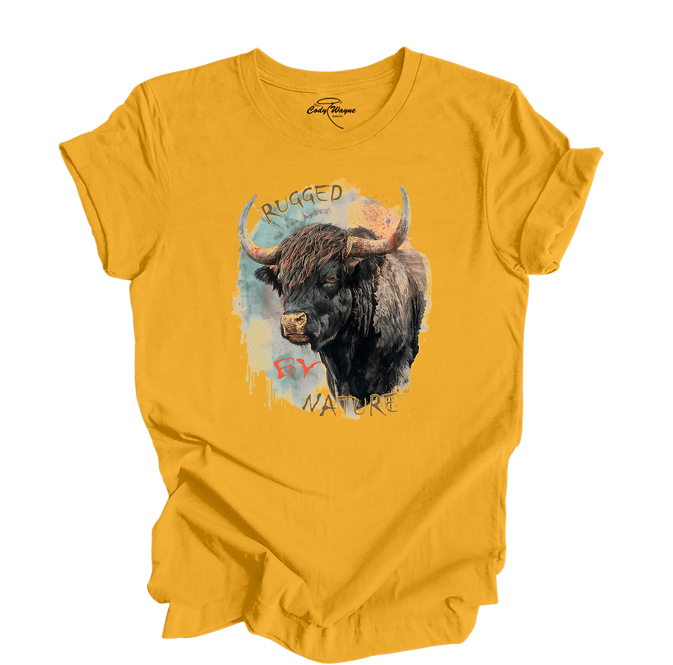 Thumbnail: Cody Wayne rugged Western Mustard t-shirt for women
