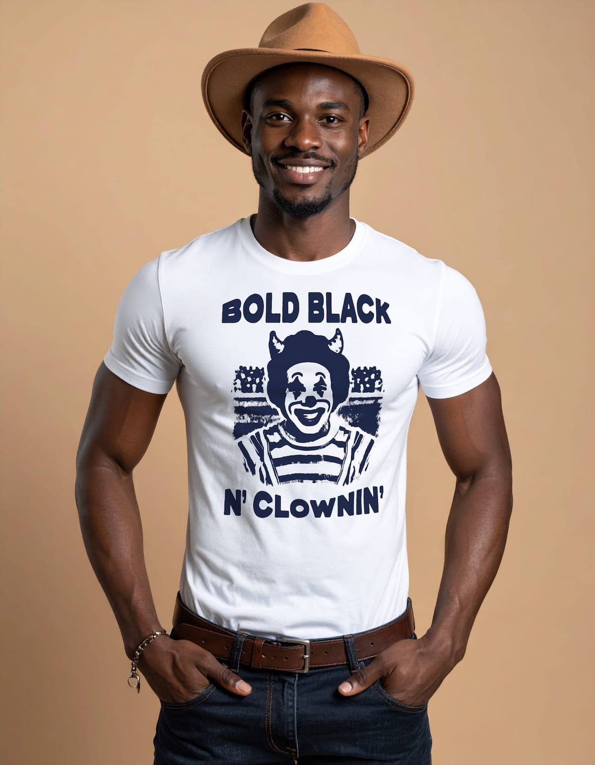 Bold Black N Clownin Rodeo Tee