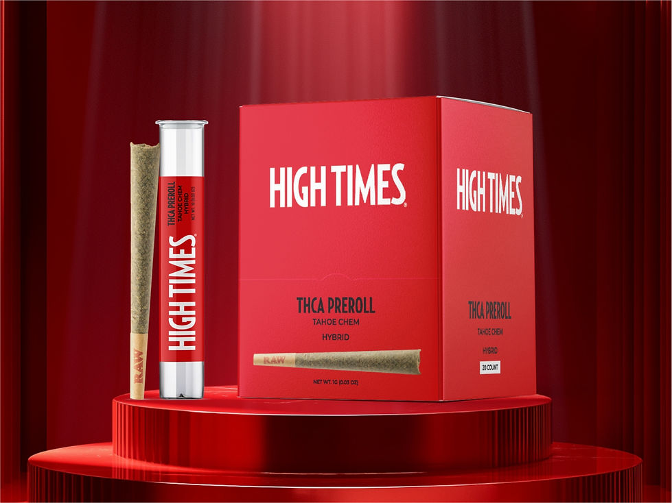 High Times cannabis packaging design for pre-rolls and hemp flower