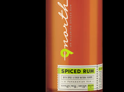 9 North modern spiced rum label design