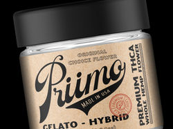 retro hemp flower jar label design