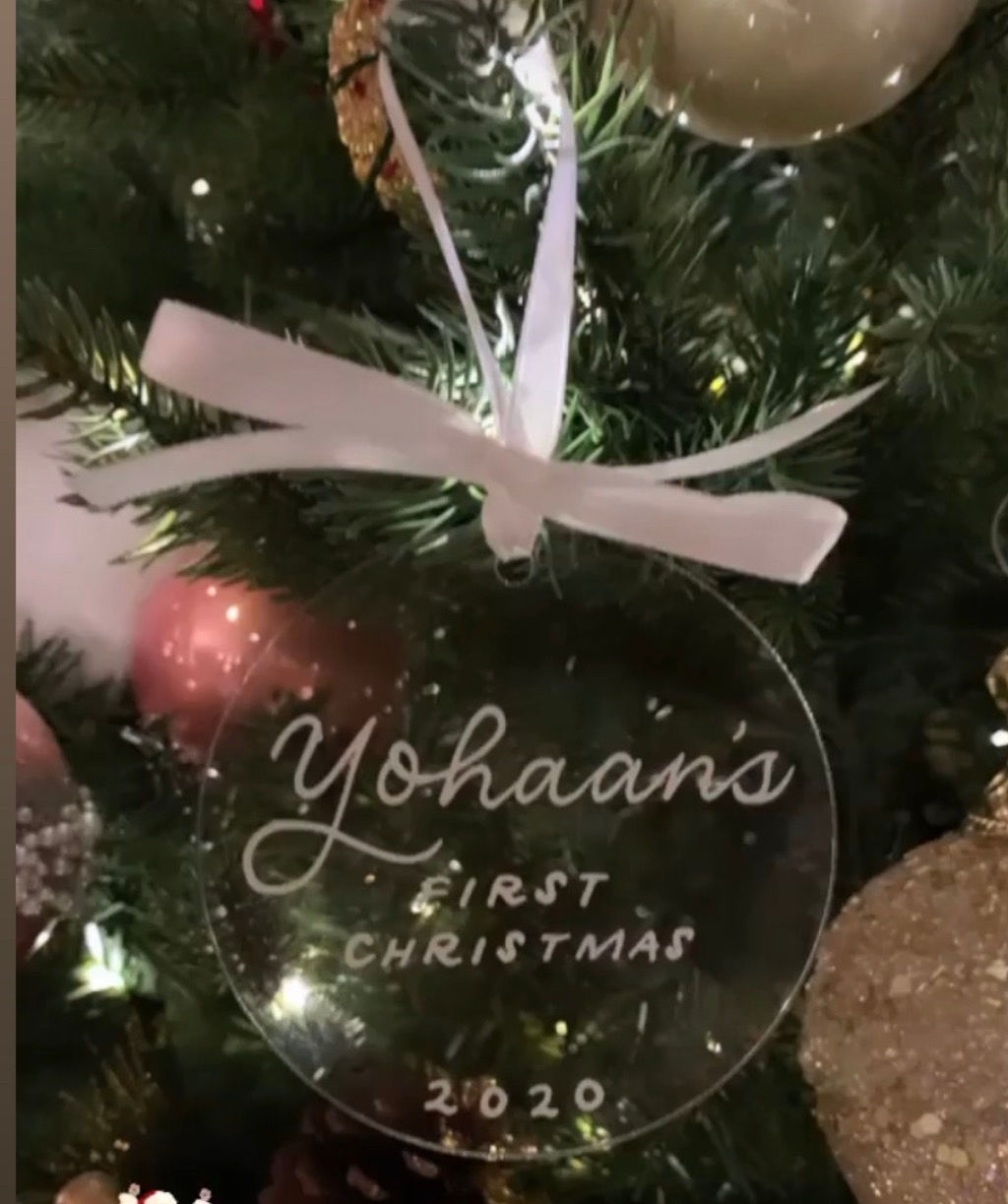 Circle 3 inch Handlettered Ornament