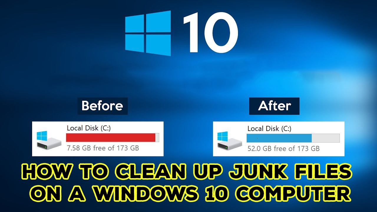 where are my junk files on my pc windows 10