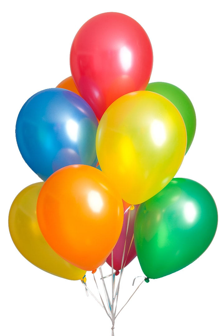 Miniatura: globos inflados con helio surtido de colores metal