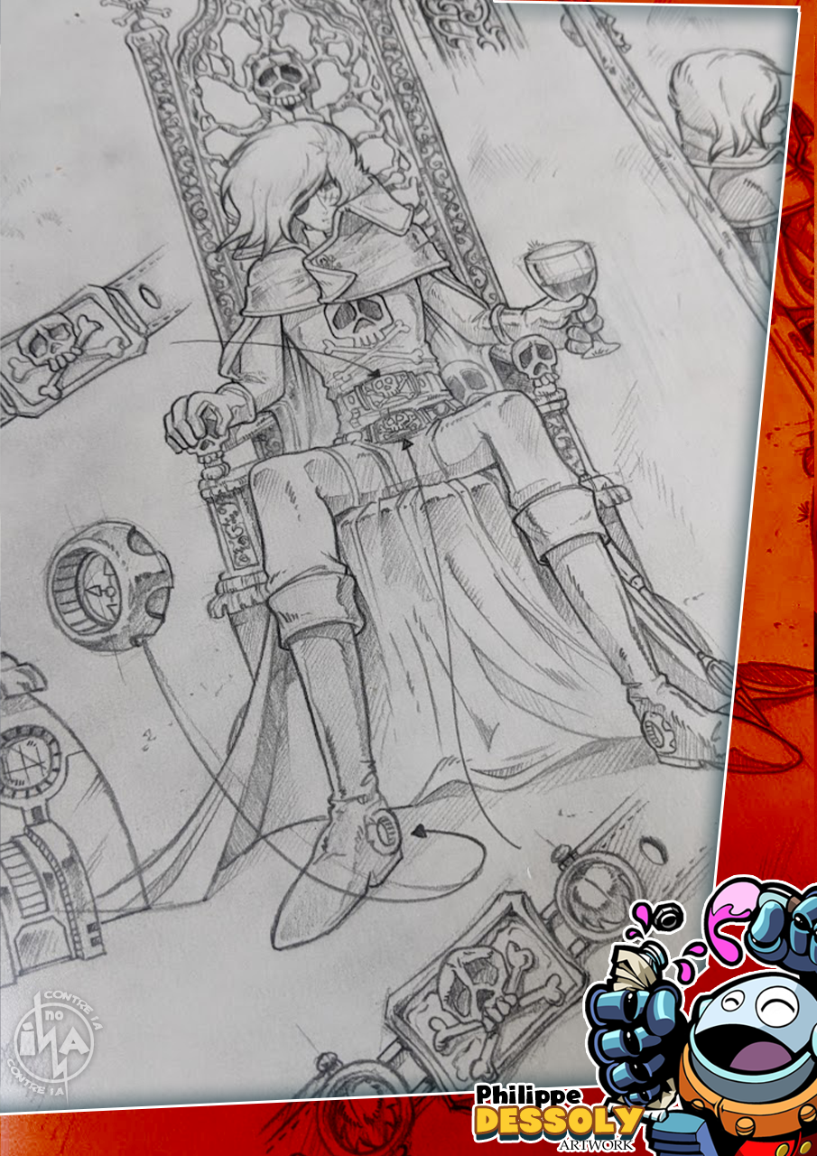 Miniature : Gros plan sur le modelsheet de la figurine d'Albator