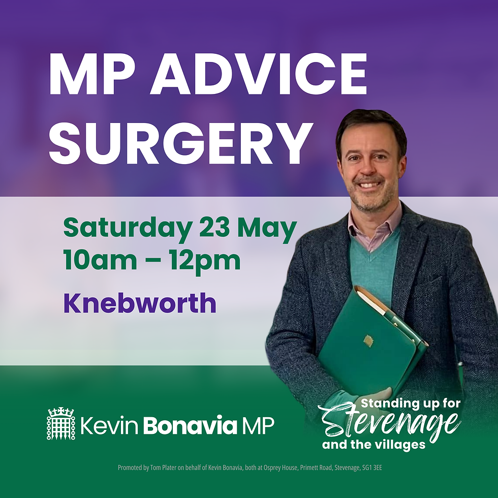 Knebworth advice surgery (23 May 2026)