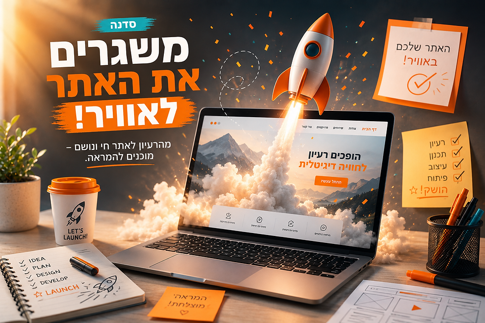 משגרים את האתר לאויר