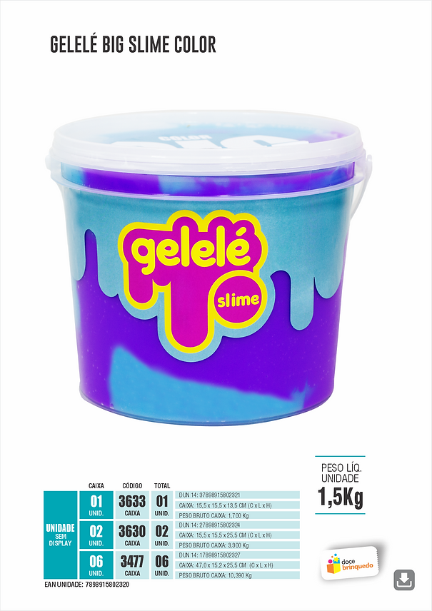 LAMINA GELELÉ SLIME BRILHA NO ESCURO 110