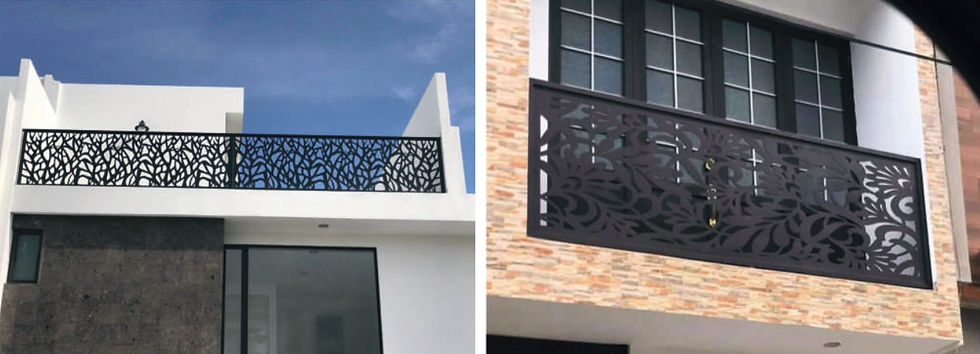 Balcones decorativos con corte de plasma y laser
