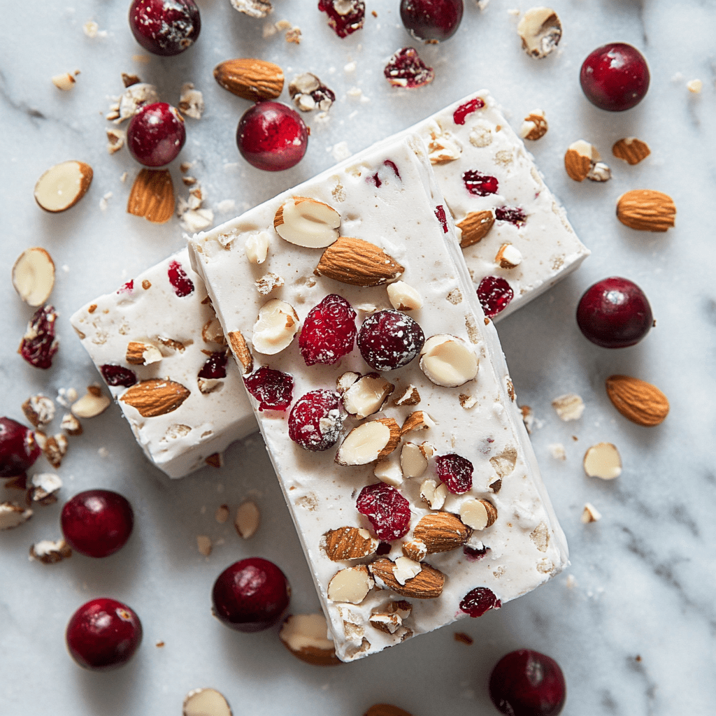 Nougat canneberges