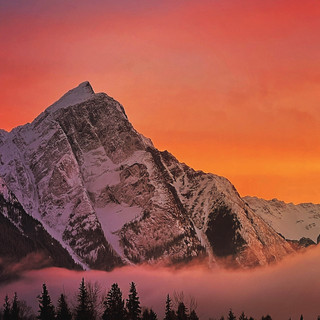 Sunset over Hagwilget Peak, Hazelton B.C. - Lucy Sager.jpeg