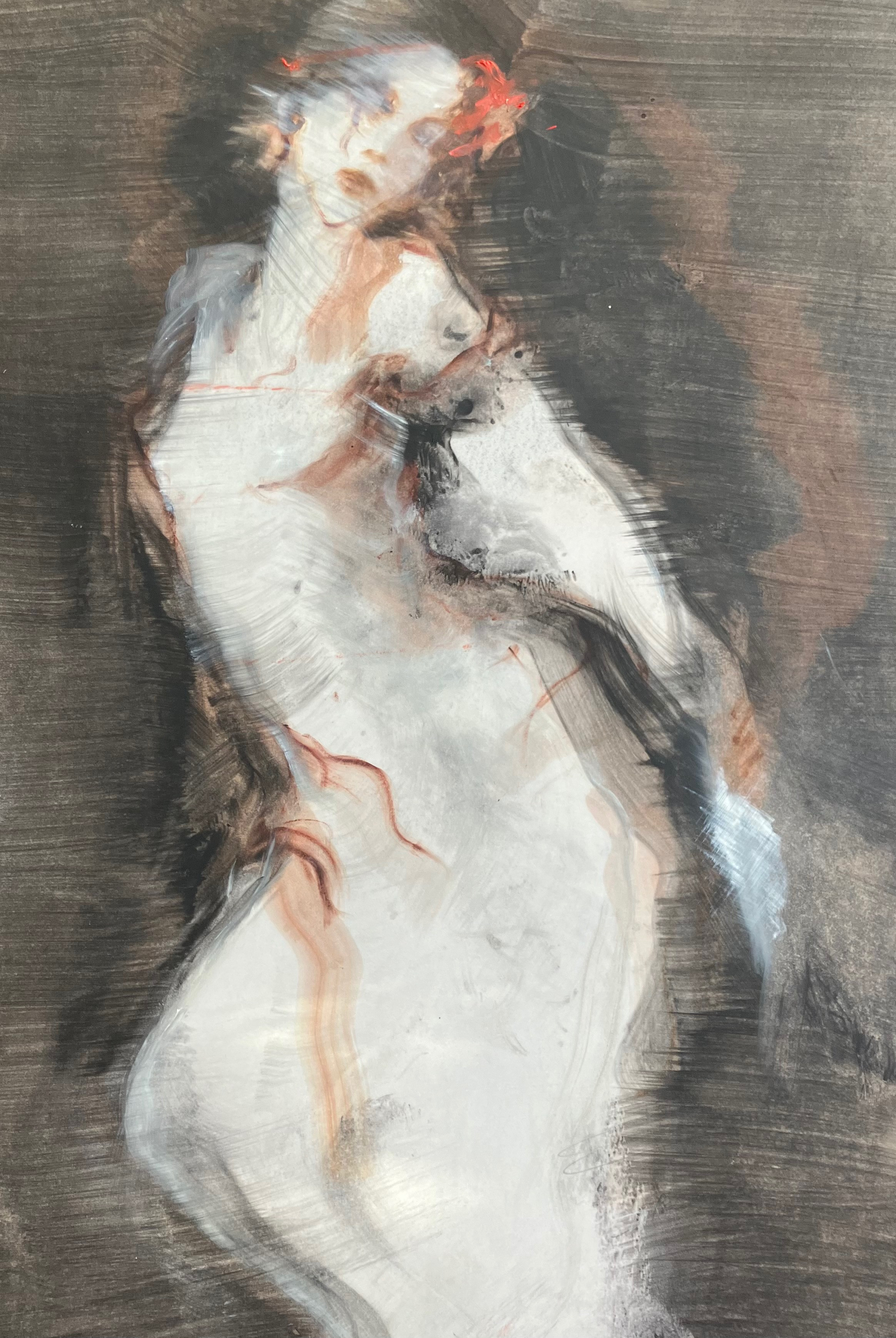 Huile sur papier 50x32