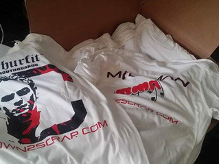 Printing up the Milkman's Down2Scrap shirt