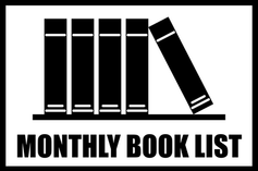 Books on shelf icon. Text reads "Monthly Book List"
