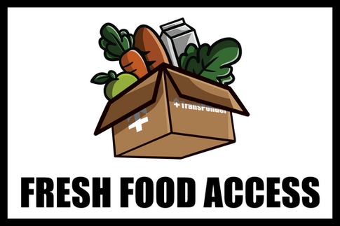 Illustration of a box full of fresh food and milk