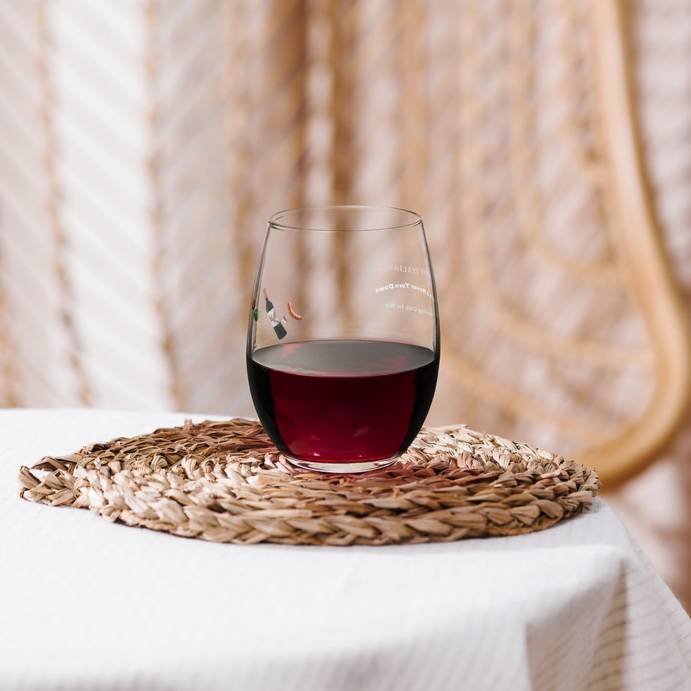 Miniatura: Italy In Me Stemless wine glass