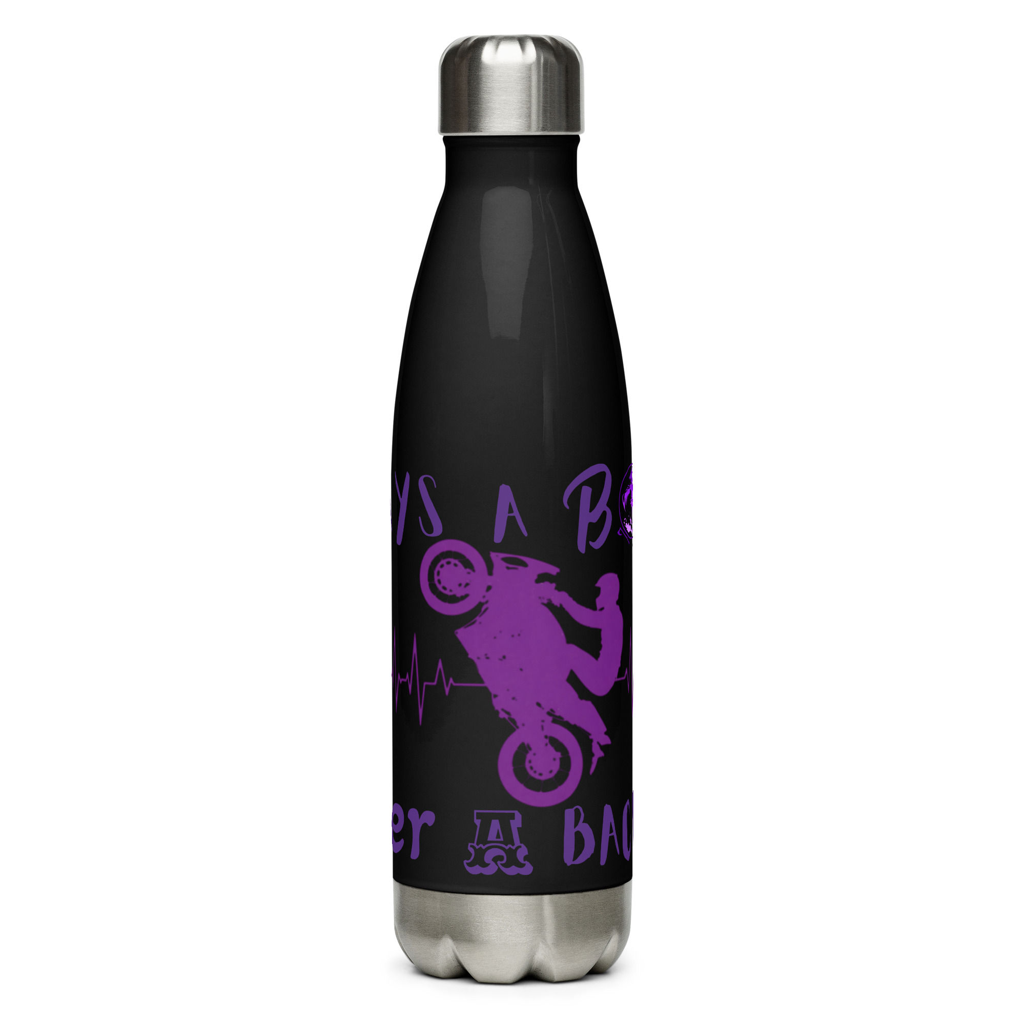 Biker Boss Purple Stainless steel water bottle