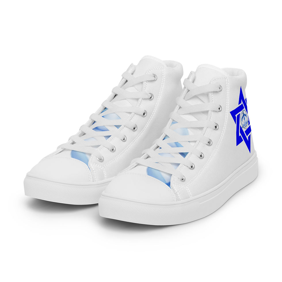 Miniatura: Israel Star Men’s high top canvas shoes