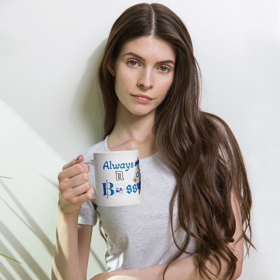 縮圖：Israel Boss White glossy mug