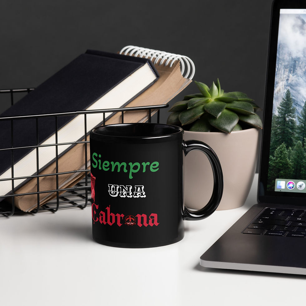 섬네일: Mexico Cabrona Black Glossy Mug