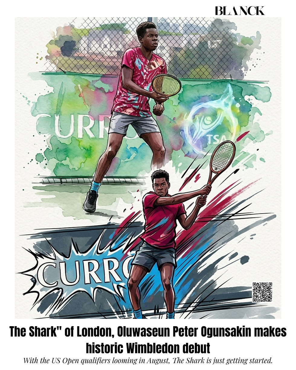 The Shark" of London, Oluwaseun Peter Ogunsakin makes historic Wimbledon debut