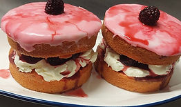 Pink Velvet and Blackberry cake