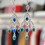 Miniature : Boucles d'oreilles HABAHA - crochet chandelier pierres multi/tourmaline