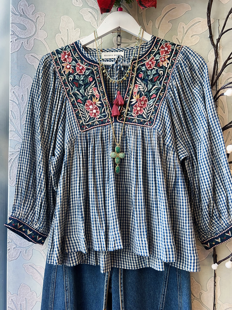 Miniature : Maison Hotel - BLOUSE GINGHAM BLOOM APRIL