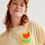 Miniature : COMPANIA FANTASTICA - T-shirt jaune clair avec broderie de tulipe