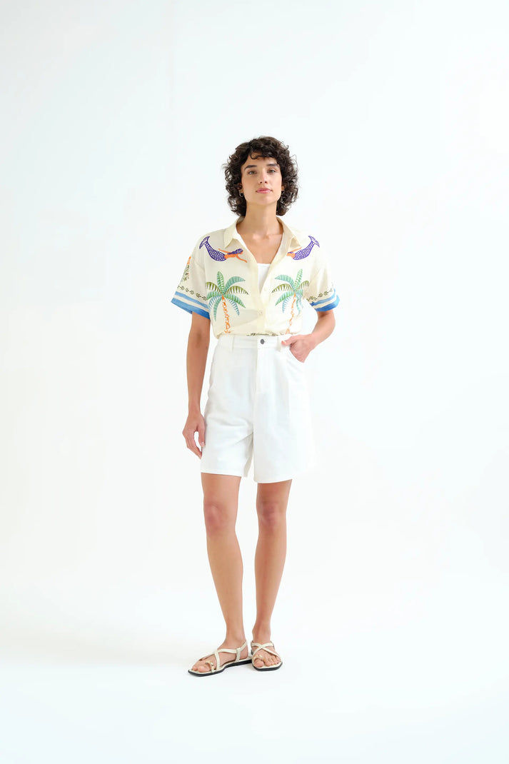 Thumbnail: COMPANIA FANTASTICA - Chemise imprimée palmiers et sirènes